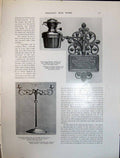 Old Art Journal 1908 Wrought Iron Candlestick Firescreen Edward Spenc 20th
