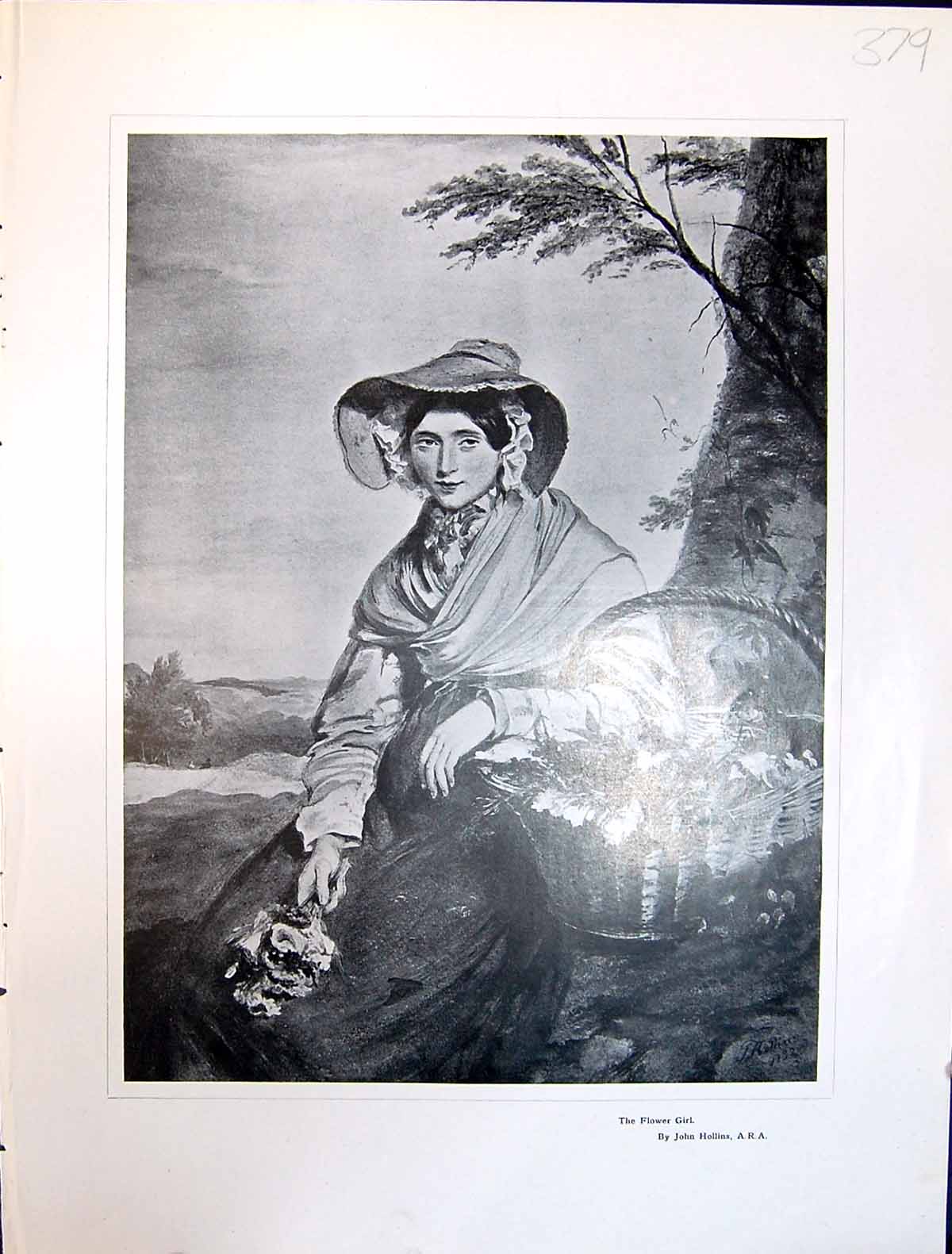 Old Art Journal 1908 Portrait Flower Girl Hollins Cabinet Brobze Cloc 20th