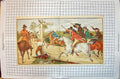 Old Antique Print Colour Men Riding Horse Animals Whips Ware London Chase