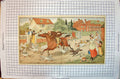 Antique Old Print Colour Gilpin Man Riding Horse Animals Women Children Race