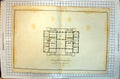 Original Old Antique Print Plan The Principal Floor Houghton Hall Norfolk 1798