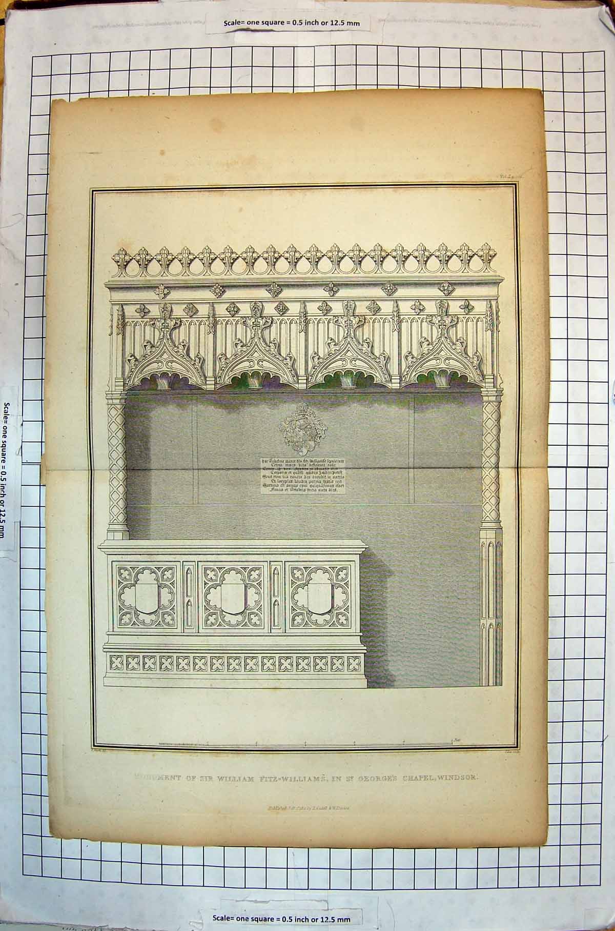 Old Monument William Fitz-Williams George Chapel Windsor Cadell 1812 19th