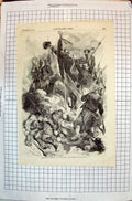 Old Print Planting Tricolor Malakhoff Vive L'Empereur Men Weapons Uniform
