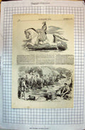 Antique Old Print Lieutenant Codrington Great Redan Mortar Battery Sebastopol