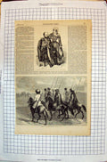 Old 1855 Cossack Officer Daughter Gagarin Kouban Raffet Horses Weapon Victorian