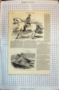 Old Print Major General Barnard Crimea Sanatorium Hospital Balaclava 1855 19th