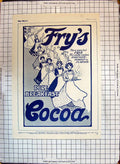 Original Old Vintage Print Advertisement Fry'S Pure Breakfast Cocoa Drink 1920