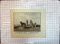 Original Old Antique Print Ruins Glastonbury Abbey Somersetshire Noble Hogg