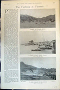 Old Fighting Tientsin China Nearing Capital Typical Fishing Village 1900 20th
