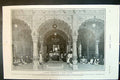 Antique Old Print State Function Rajput Palace Hall Audience Maharaja 1903 20th