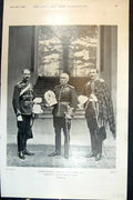 Antique Old Print Major General Lord H Congleton Command Infantry Malta 1899
