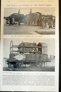 Old Heavy Batteries Indian Army Elephants Railway Artillery Draught 1897 19th