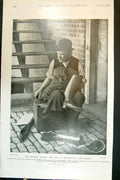 Old Print Regimental Shoe-Maker Repairing Boots 3Rd Hussars Trooper 1899