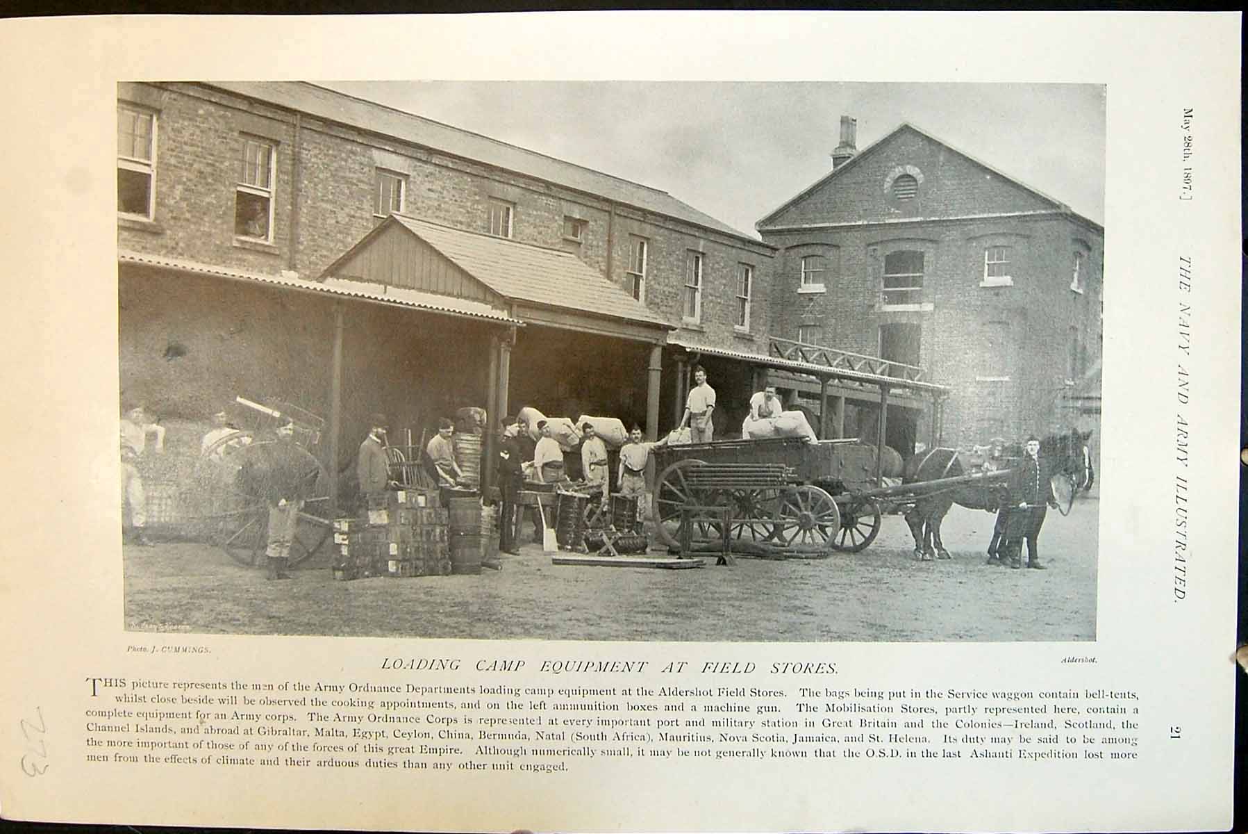 Old Loading Camp Equipment Field Stores Army Ordnance Department 1897 Victorian