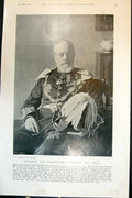 Antique Old Print General Sir Collingwood Dickson VC GCB Portrait Seated 1897