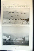 Old Print Fighting Far East Campaign Korea Japanese Che-Nan-Po Yalu 1904 20th