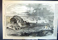 Old Antique Print Forts Sweaborg City Helsingfor Sailing Ships Rocks Sea