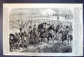 Antique Old Print Conveying The Body Late Lord Raglan From Balaklava Horses