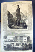 Antique Old Print Admiral Nachimoff Commander Russian Black Sea Fleet Grave