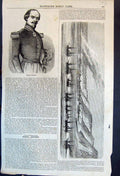 Old Print General Canrobert Battle Alma View From Sea Sailing Ships 1854 19th