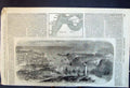 Old Print General View Town Harbour Sebastopol Map Crimea Black Sea 1854 19th