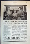 Old Vauxhall Light Six Saloon ú195 De Luxe Saloon ú215 Cadet Coupe 1933 20th