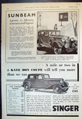 Old Sunbeam Speed Model Singer Kaye Don Coupe Ploughing Berkshire 1933 20th