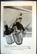 Old Vintage Print Haig Scotch Whisky On Board Ashore Rudyard Kipling 1933 20th