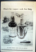 Old Dont Be Vague Ask Haig Scotch Whisky Work Carholme Two Billies 1933 20th