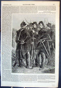 Antique Old Print Sappers And Miners The French Army Drawing By Raffet 1855