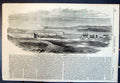 Antique Old Print Bridge Harbour Sepastopol Forts Constantine Nicholas 1855
