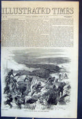 Antique Old Print A Deserter From The English Lines Before Sebastopol 1855 19th