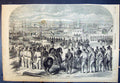 Antique Old Print Embarkation Body Lord Raglan Victoria Pier Kazatch Bay 1855