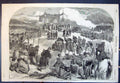 Original Old Antique Print Blessing The Flags Used At Capture Malakhoff 1855