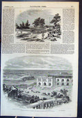 Antique Print Cricket Isle Nargen Interior Sebastopol Fort Constantine 1855