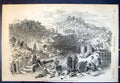 Antique Old Print The Mamelon After The Explosion The French Magazine 1855 19th