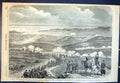 Antique Old Print Bird'S Eye View Great Redan Malakhoff Mamelon Labelled 1855