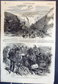 Antique Print Conveying Ammunition Front Generals Assault Great Redan 1855 19th