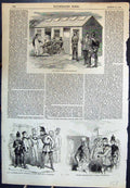 Antique Print Cavalry Guardhouse Shorncliffe German Officer Folkestone 1855