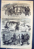 Antique Old Print A Reminiscence Trenches Night Morning Afternoon Death 1855