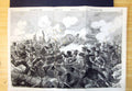 Antique Print Struggle Withing Great Redan Siers Hand-To-Hand Combat 1855 19th