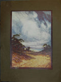 Antique Print Beach Scene Clouds Trees Sand Road C1912 Colour Hayward Young