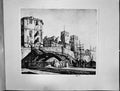 Old 1928 Etching Rushbury St. Victor Marseilles Bridge Ships Building 20th