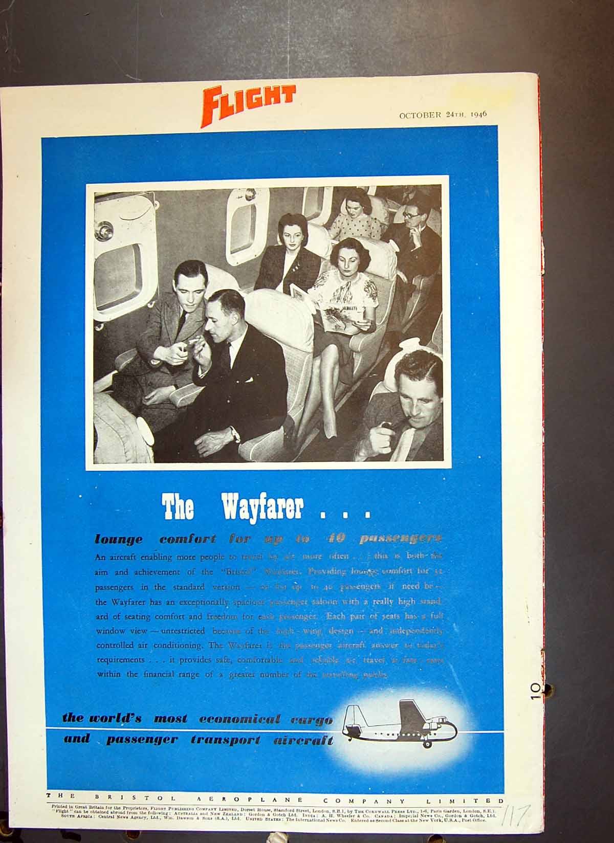Antique Print Advertisement Bristol Wayfarer Aeroplane Black Decker Tools
