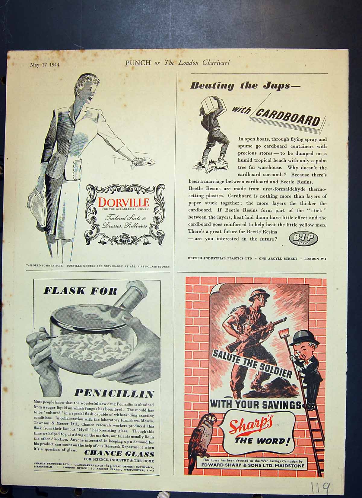 Old Advertisement Dorville B.I.P. Edward Sharp Chance Huntley Palmer