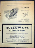 Antique Old Print Shell Holloway'S London Gin Frances Pitt Birds Avocet Seal