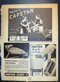 Old Print Capstan Navy Cut Cigarettes Armchair Science Gevaert Pets Cats