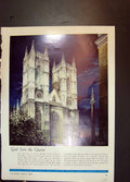 Antique Old Print Westminster Abbey Dunlop Rubber Co Lindsay Maid Coats 1953