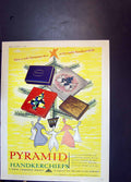 Old Print Pyramid Handkerchiefs Fly British B O A C London New York 1954 20th