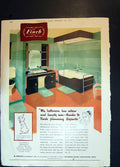 Antique Old Print Finch Planned Bathroom Country Life Harvest Weather 1951 20th